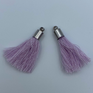 Kwastje met eindkap light purple 35mm